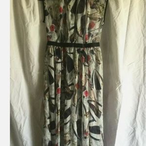 NWT Stylewe Floral With Bird Maxi Sheer Dress